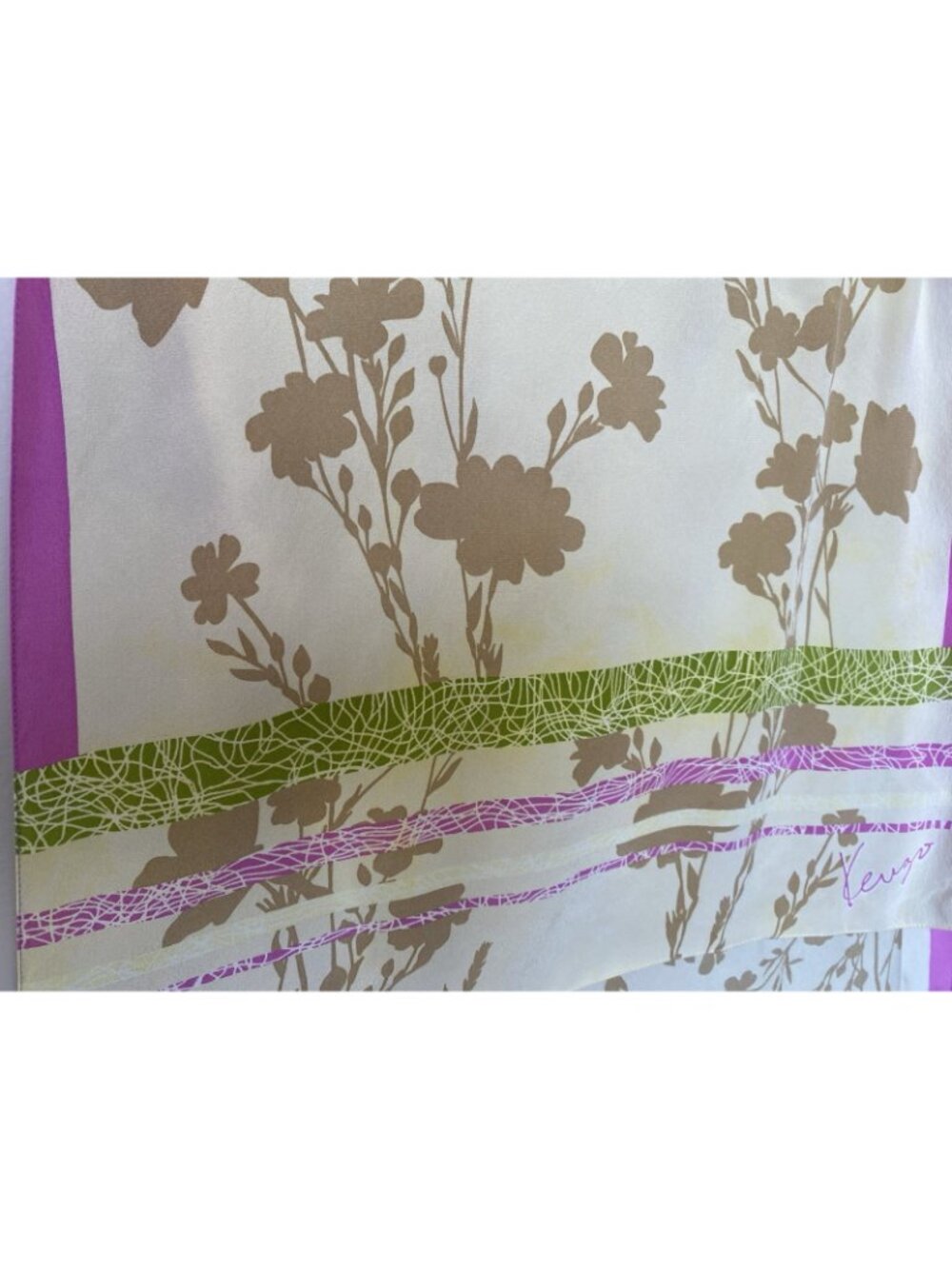 Kenzo silk floral rectangle scarf - Picture 5 of 7